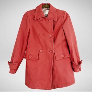 Banana Republic Coral Pink Double Breasted Coat Size Small